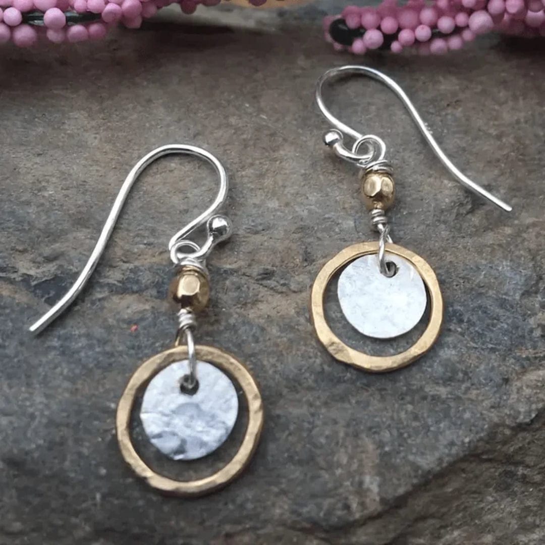 Sammy - Retro Gold & Silver Earrings